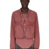 CHAQUETA CARGO CONCORDIANS FW25 DE RICK OWENS EN NYLON MATE COLOR PALISANDRO. RU02E1762MT-13