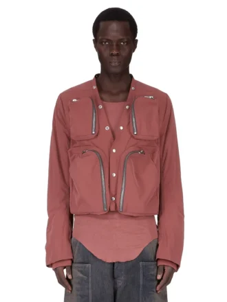CHAQUETA CARGO CONCORDIANS FW25 DE RICK OWENS EN NYLON MATE COLOR PALISANDRO. RU02E1762MT-13
