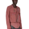 CHAQUETA CARGO CONCORDIANS FW25 DE RICK OWENS EN NYLON MATE COLOR PALISANDRO. RU02E1762MT-13
