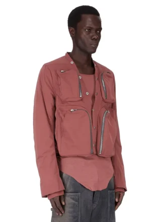 CHAQUETA CARGO CONCORDIANS FW25 DE RICK OWENS EN NYLON MATE COLOR PALISANDRO. RU02E1762MT-13