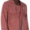 CHAQUETA CARGO CONCORDIANS FW25 DE RICK OWENS EN NYLON MATE COLOR PALISANDRO. RU02E1762MT-13