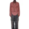 CHAQUETA CARGO CONCORDIANS FW25 DE RICK OWENS EN NYLON MATE COLOR PALISANDRO. RU02E1762MT-13