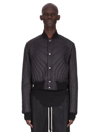 Chaqueta de vuelo acolchada Concordians FW25 de Rick Owens en nailon ligero negro RU02E1727NPT1-09