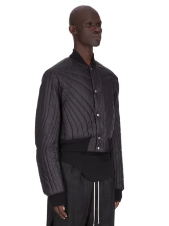 Chaqueta de vuelo acolchada Concordians FW25 de Rick Owens en nailon ligero negro RU02E1727NPT1-09