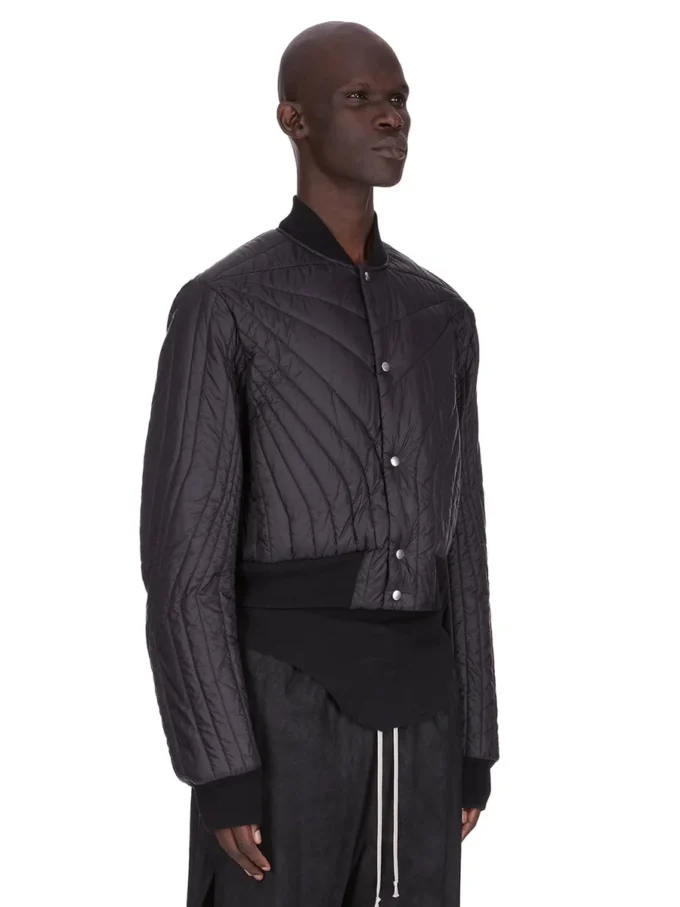 Chaqueta de vuelo acolchada Concordians FW25 de Rick Owens en nailon ligero negro RU02E1727NPT1-09