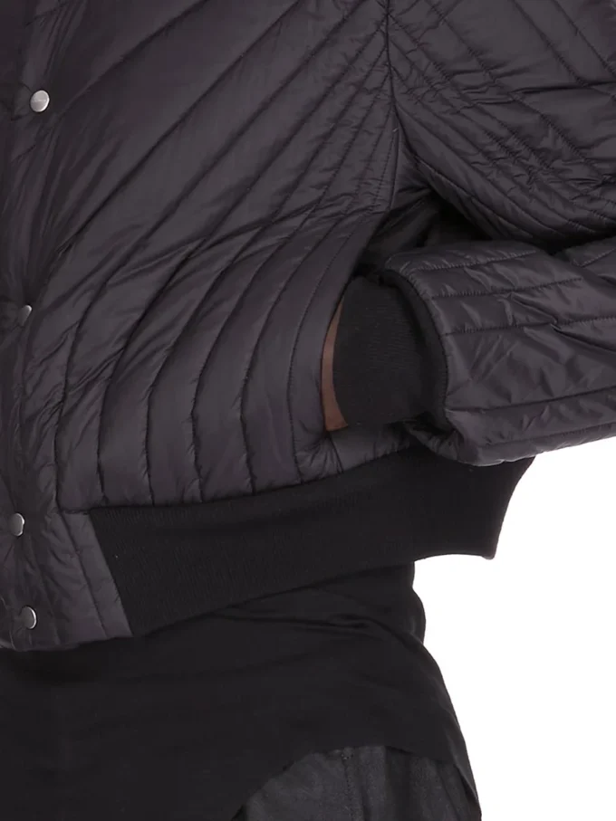 Chaqueta de vuelo acolchada Concordians FW25 de Rick Owens en nailon ligero negro RU02E1727NPT1-09