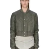 CHAQUETA DE VUELO ACOLCHADA CONCORDIANS FW25 DE RICK OWENS EN NYLON LIGERO BOSCO. RU02E1727NPT1-25