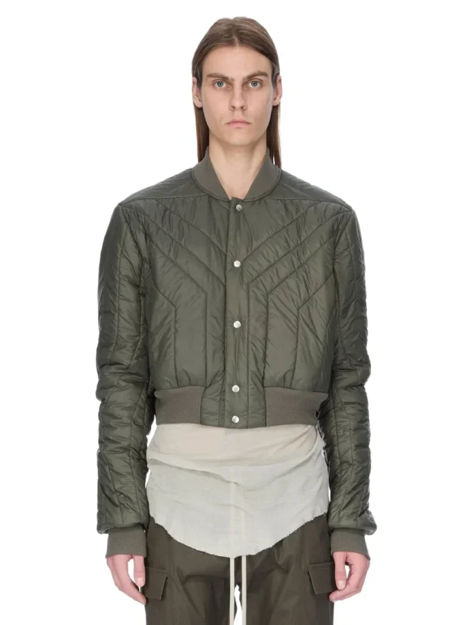CHAQUETA DE VUELO ACOLCHADA CONCORDIANS FW25 DE RICK OWENS EN NYLON LIGERO BOSCO. RU02E1727NPT1-25