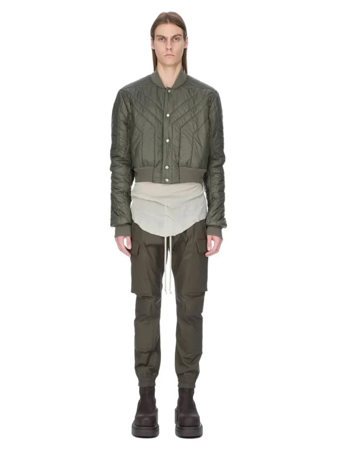 CHAQUETA DE VUELO ACOLCHADA CONCORDIANS FW25 DE RICK OWENS EN NYLON LIGERO BOSCO. RU02E1727NPT1-25