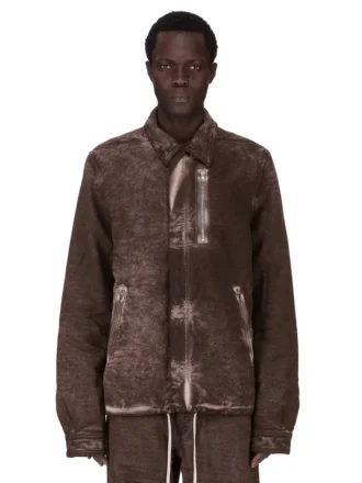DRKSHDW FW25 CONCORDIANS CHAQUETA CON CREMALLERA OCULTA EN ALGODÓN CEPILLADO DRKDUST. DU02E7775BMO-78
