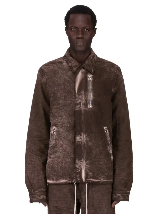 DRKSHDW FW25 CONCORDIANS CHAQUETA CON CREMALLERA OCULTA EN ALGODÓN CEPILLADO DRKDUST. DU02E7775BMO-78 DRKSHDW FW25 CONCORDIANS CHAQUETA CON CREMALLERA OCULTA EN ALGODÓN CEPILLADO DRKDUST. DU02E7775BMO-78