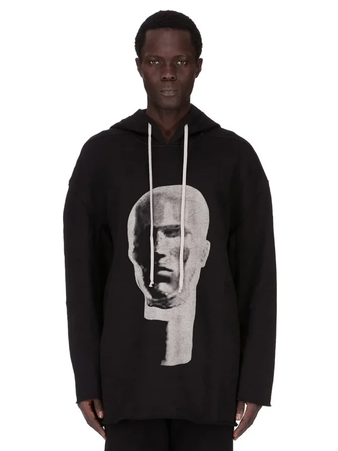 DRKSHDW FW25 CONCORDIANS PETER HOODIE NEGRO/PERLA SUDADERA GRUESA FURKA DU02E7280FEP1P-0908 DRKSHDW FW25 CONCORDIANS PETER HOODIE NEGRO/PERLA SUDADERA GRUESA FURKA DU02E7280FEP1P-0908