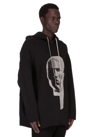 DRKSHDW FW25 CONCORDIANS PETER HOODIE NEGRO/PERLA SUDADERA GRUESA FURKA DU02E7280FEP1P-0908