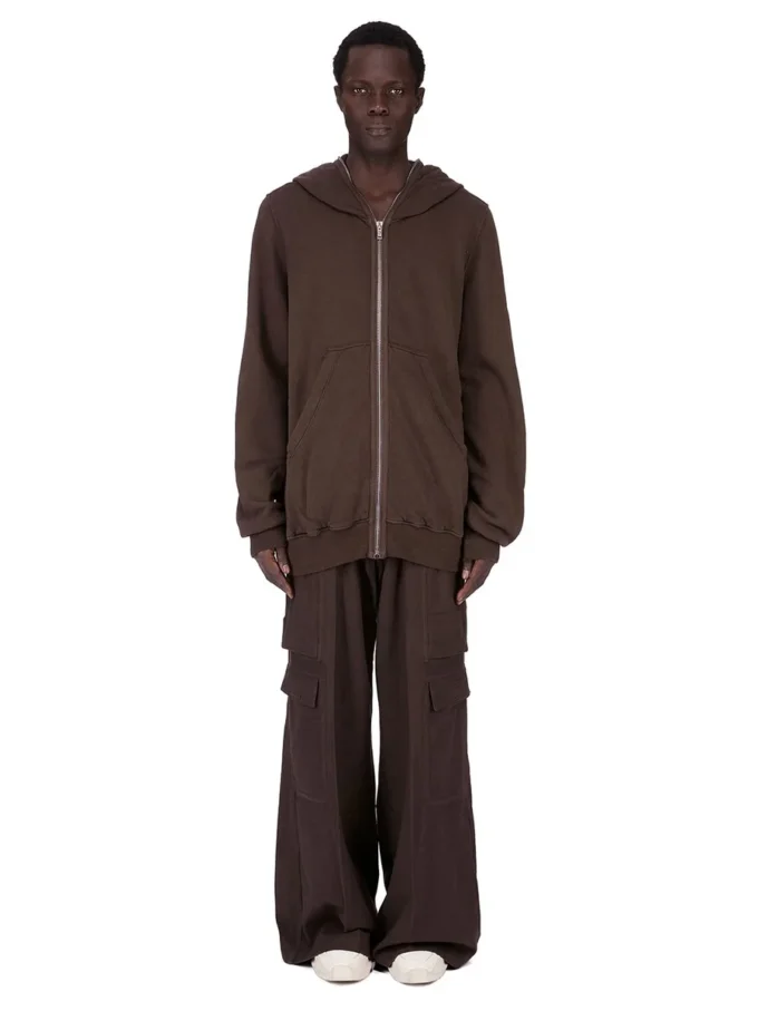 DRKSHDW FW25 CONCORDIANS SUDADERA CON CAPUCHA JUMBO GIMP EN FELPA DE POLVO OSCURO DU02E7283FSL-78