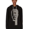 DRKSHDW FW25 CONCORDIANS SUDADERA CON CAPUCHA OVERSIZE EN FELPA NEGRO/PERLA SLUP DS02E7241FSLP1P-0908 DRKSHDW FW25 CONCORDIANS SUDADERA CON CAPUCHA OVERSIZE EN FELPA NEGRO/PERLA SLUP DS02E7241FSLP1P-0908