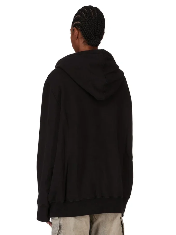 DRKSHDW FW25 CONCORDIANS SUDADERA CON CAPUCHA OVERSIZE EN FELPA NEGRO/PERLA SLUP DS02E7241FSLP1P-0908 DRKSHDW FW25 CONCORDIANS SUDADERA CON CAPUCHA OVERSIZE EN FELPA NEGRO/PERLA SLUP DS02E7241FSLP1P-0908
