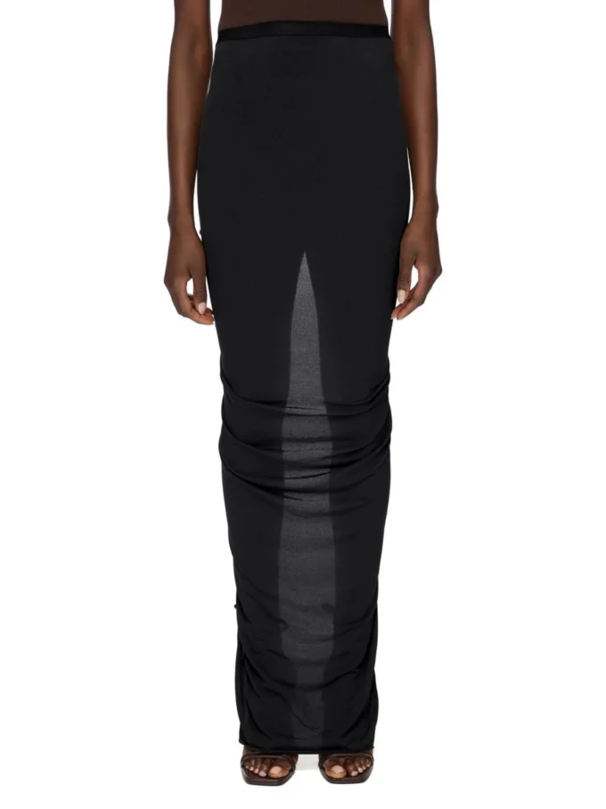 FALDA CONCORDIANS EVA DE RICK OWENS LILIES OI25 EN JERSEY DE CREPÉ DE VISCOSA NEGRO LI02E3316CVI-09 FALDA CONCORDIANS EVA DE RICK OWENS LILIES OI25 EN JERSEY DE CREPÉ DE VISCOSA NEGRO LI02E3316CVI-09