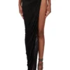 FALDA CONCORDIANS HYDRA DE RICK OWENS FW25 EN JERSEY DE VISCOSA SATÉN NEGRO. LI02E3315JVS-09 FALDA CONCORDIANS HYDRA DE RICK OWENS FW25 EN JERSEY DE VISCOSA SATÉN NEGRO. LI02E3315JVS-09