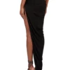 FALDA CONCORDIANS HYDRA DE RICK OWENS FW25 EN JERSEY DE VISCOSA SATÉN NEGRO. LI02E3315JVS-09 FALDA CONCORDIANS HYDRA DE RICK OWENS FW25 EN JERSEY DE VISCOSA SATÉN NEGRO. LI02E3315JVS-09