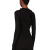 RICK OWENS FW25 CONCORDIANS CHAQUETA DE MANGA CORTA CON CAPUCHA Y ACANALADO EN JERSEY NEGRO RAININO. RP02E4210RJR-09 RICK OWENS FW25 CONCORDIANS CHAQUETA DE MANGA CORTA CON CAPUCHA Y ACANALADO EN JERSEY NEGRO RAININO. RP02E4210RJR-09