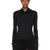 RICK OWENS FW25 CONCORDIANS KAIRO LS TOP EN JERSEY DE CREPÉ DE VISCOSA NEGRO LI02E3212CVI-09 RICK OWENS FW25 CONCORDIANS KAIRO LS TOP EN JERSEY DE CREPÉ DE VISCOSA NEGRO LI02E3212CVI-09