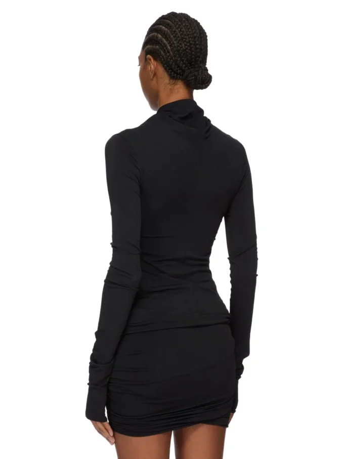 RICK OWENS FW25 CONCORDIANS KAIRO LS TOP EN JERSEY DE CREPÉ DE VISCOSA NEGRO LI02E3212CVI-09 RICK OWENS FW25 CONCORDIANS KAIRO LS TOP EN JERSEY DE CREPÉ DE VISCOSA NEGRO LI02E3212CVI-09