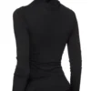 RICK OWENS FW25 CONCORDIANS KAIRO LS TOP EN JERSEY DE CREPÉ DE VISCOSA NEGRO LI02E3212CVI-09 RICK OWENS FW25 CONCORDIANS KAIRO LS TOP EN JERSEY DE CREPÉ DE VISCOSA NEGRO LI02E3212CVI-09