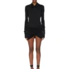 RICK OWENS FW25 CONCORDIANS KAIRO LS TOP EN JERSEY DE CREPÉ DE VISCOSA NEGRO LI02E3212CVI-09 RICK OWENS FW25 CONCORDIANS KAIRO LS TOP EN JERSEY DE CREPÉ DE VISCOSA NEGRO LI02E3212CVI-09