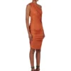 RICK OWENS FW25 CONCORDIANS VESTIDO AMIRA EN JERSEY DE VISCOSA SATÉN NARANJA. LI02E3526JVS-153 RICK OWENS FW25 CONCORDIANS VESTIDO AMIRA EN JERSEY DE VISCOSA SATÉN NARANJA. LI02E3526JVS-153