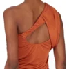 RICK OWENS FW25 CONCORDIANS VESTIDO AMIRA EN JERSEY DE VISCOSA SATÉN NARANJA. LI02E3526JVS-153 RICK OWENS FW25 CONCORDIANS VESTIDO AMIRA EN JERSEY DE VISCOSA SATÉN NARANJA. LI02E3526JVS-153