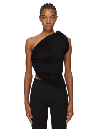 RICK OWENS LILIES FW25 CONCORDIANS TOP ANITA EN JERSEY DE CREPÉ DE VISCOSA LI02E3110RV-09