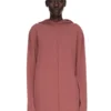 SUDADERA CON CAPUCHA OVERSIZE CONCORDIANS FW25 DE RICK OWENS EN PUNTO RASATO LIGERO DE COLOR PALISANDRO. RP02E4613M-13 SUDADERA CON CAPUCHA OVERSIZE CONCORDIANS FW25 DE RICK OWENS EN PUNTO RASATO LIGERO DE COLOR PALISANDRO. RP02E4613M-13