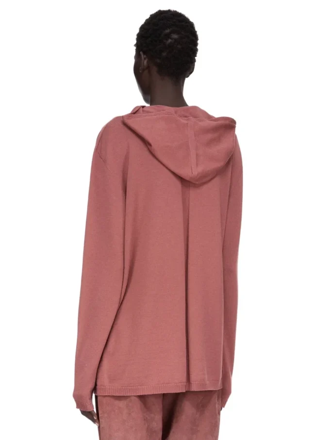 SUDADERA CON CAPUCHA OVERSIZE CONCORDIANS FW25 DE RICK OWENS EN PUNTO RASATO LIGERO DE COLOR PALISANDRO. RP02E4613M-13 SUDADERA CON CAPUCHA OVERSIZE CONCORDIANS FW25 DE RICK OWENS EN PUNTO RASATO LIGERO DE COLOR PALISANDRO. RP02E4613M-13
