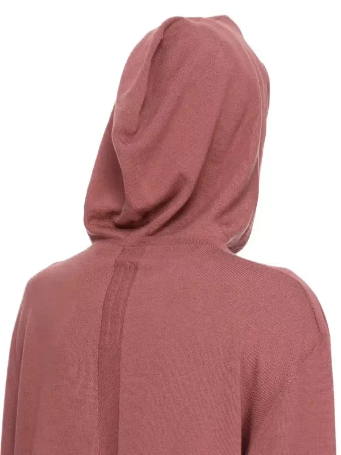 SUDADERA CON CAPUCHA OVERSIZE CONCORDIANS FW25 DE RICK OWENS EN PUNTO RASATO LIGERO DE COLOR PALISANDRO. RP02E4613M-13 SUDADERA CON CAPUCHA OVERSIZE CONCORDIANS FW25 DE RICK OWENS EN PUNTO RASATO LIGERO DE COLOR PALISANDRO. RP02E4613M-13
