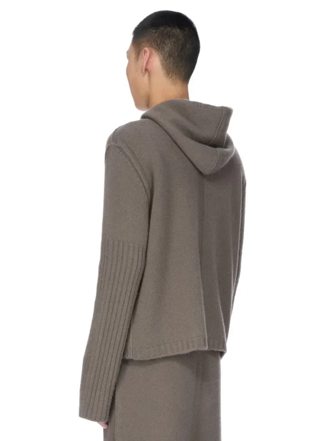 Sudadera con capucha y cremallera Concordians PreCollección Otoño/Invierno 25 de Rick Owens en punto de cachemir color polvo Las Palmas. RU02E1666KLWS-34 Sudadera con capucha y cremallera Concordians PreCollección Otoño/Invierno 25 de Rick Owens en punto de cachemir color polvo Las Palmas. RU02E1666KLWS-34