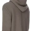Sudadera con capucha y cremallera Concordians PreCollección Otoño/Invierno 25 de Rick Owens en punto de cachemir color polvo Las Palmas. RU02E1666KLWS-34 Sudadera con capucha y cremallera Concordians PreCollección Otoño/Invierno 25 de Rick Owens en punto de cachemir color polvo Las Palmas. RU02E1666KLWS-34