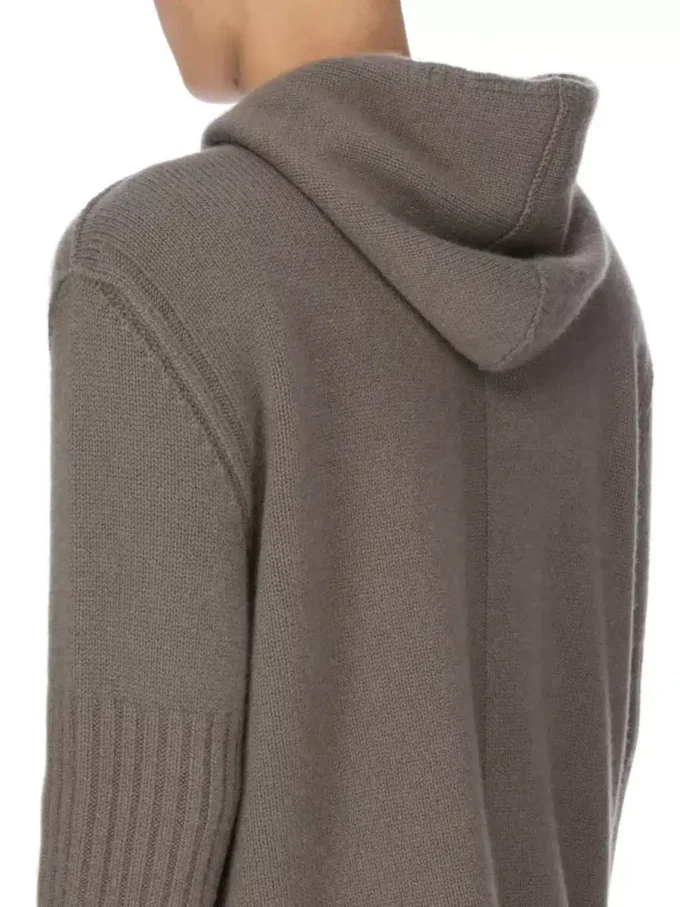 Sudadera con capucha y cremallera Concordians PreCollección Otoño/Invierno 25 de Rick Owens en punto de cachemir color polvo Las Palmas. RU02E1666KLWS-34 Sudadera con capucha y cremallera Concordians PreCollección Otoño/Invierno 25 de Rick Owens en punto de cachemir color polvo Las Palmas. RU02E1666KLWS-34