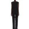 VESTIDO CONCORDIANS NOUVEAU FW25 DE RICK OWENS EN JERSEY DE LANA TRANSPARENTE NEGRO. RP02E4574JWR-09 VESTIDO CONCORDIANS NOUVEAU FW25 DE RICK OWENS EN JERSEY DE LANA TRANSPARENTE NEGRO. RP02E4574JWR-09