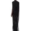 VESTIDO CONCORDIANS NOUVEAU FW25 DE RICK OWENS EN JERSEY DE LANA TRANSPARENTE NEGRO. RP02E4574JWR-09 VESTIDO CONCORDIANS NOUVEAU FW25 DE RICK OWENS EN JERSEY DE LANA TRANSPARENTE NEGRO. RP02E4574JWR-09