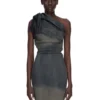 VESTIDO CONCORDIANS TWIST DE RICK OWENS FW25 EN DENIM ELÁSTICO CON FLECOS DEGRADADO DRKDUST. RP02E4521SDKDEG-78D VESTIDO CONCORDIANS TWIST DE RICK OWENS FW25 EN DENIM ELÁSTICO CON FLECOS DEGRADADO DRKDUST. RP02E4521SDKDEG-78D
