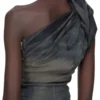 VESTIDO CONCORDIANS TWIST DE RICK OWENS FW25 EN DENIM ELÁSTICO CON FLECOS DEGRADADO DRKDUST. RP02E4521SDKDEG-78D VESTIDO CONCORDIANS TWIST DE RICK OWENS FW25 EN DENIM ELÁSTICO CON FLECOS DEGRADADO DRKDUST. RP02E4521SDKDEG-78D