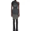 VESTIDO CONCORDIANS TWIST DE RICK OWENS FW25 EN DENIM ELÁSTICO CON FLECOS DEGRADADO DRKDUST. RP02E4521SDKDEG-78D VESTIDO CONCORDIANS TWIST DE RICK OWENS FW25 EN DENIM ELÁSTICO CON FLECOS DEGRADADO DRKDUST. RP02E4521SDKDEG-78D