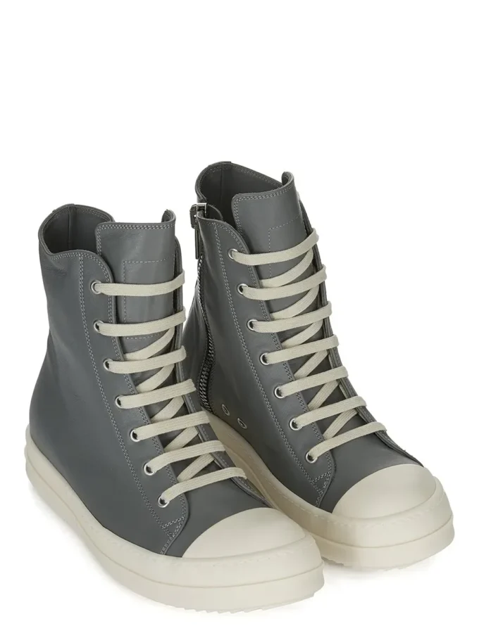 ZAPATILLAS CONCORDIANS DE RICK OWENS FW25 EN CUERO VACUNO DE GRANO LADO ÍNDIGO/LECHE/LECHE LAVADO RP02E4890LCO-0611 ZAPATILLAS CONCORDIANS DE RICK OWENS FW25 EN CUERO VACUNO DE GRANO LADO ÍNDIGO/LECHE/LECHE LAVADO RP02E4890LCO-0611